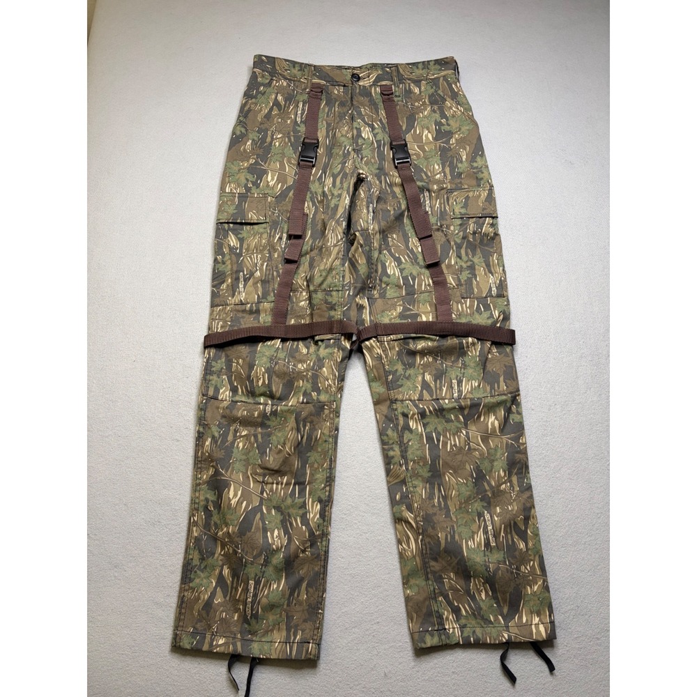 Coal N Terry Cargo Pants Mens M Camo Smokey Branch BDU Tactical Strap Trousers